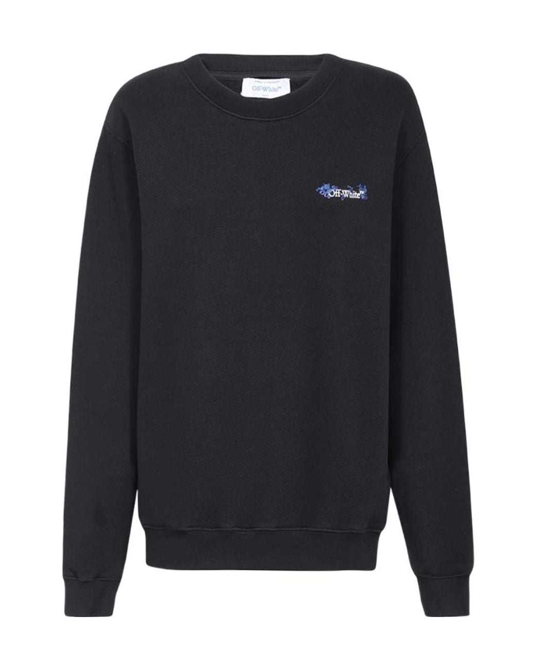 Off-White c/o Virgil Abloh Blue Crewneck Long-Sleeved Sweatshirt