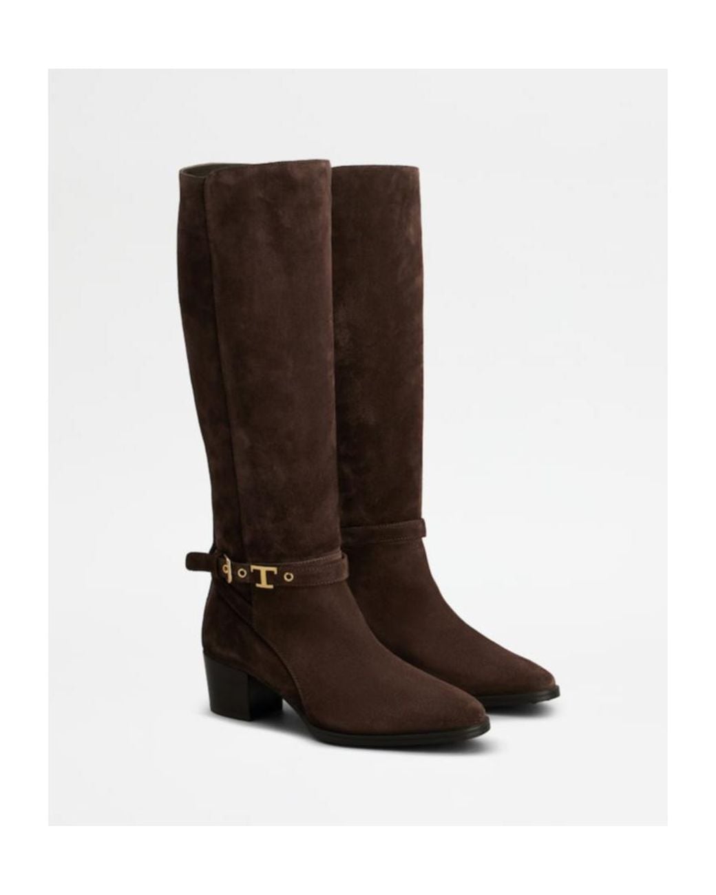 Tod's Brown Knee-High Block Heel Boots