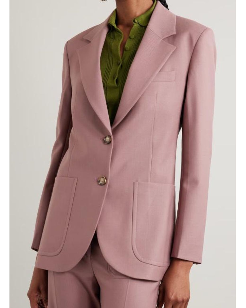 Victoria Beckham Purple Long-Sleeved Blazer