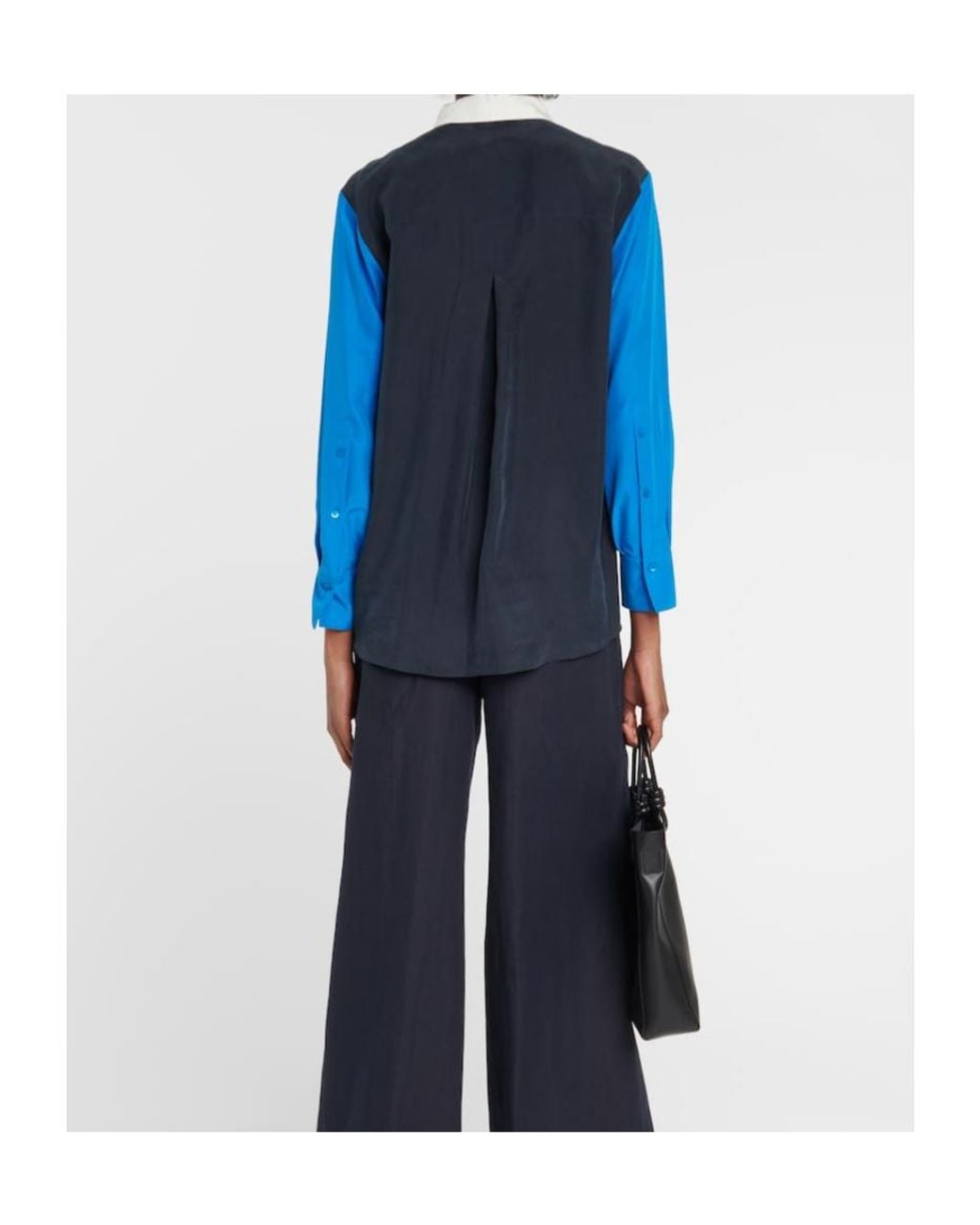 Dorothee Schumacher Blue Lapel Long-Sleeved Shirt