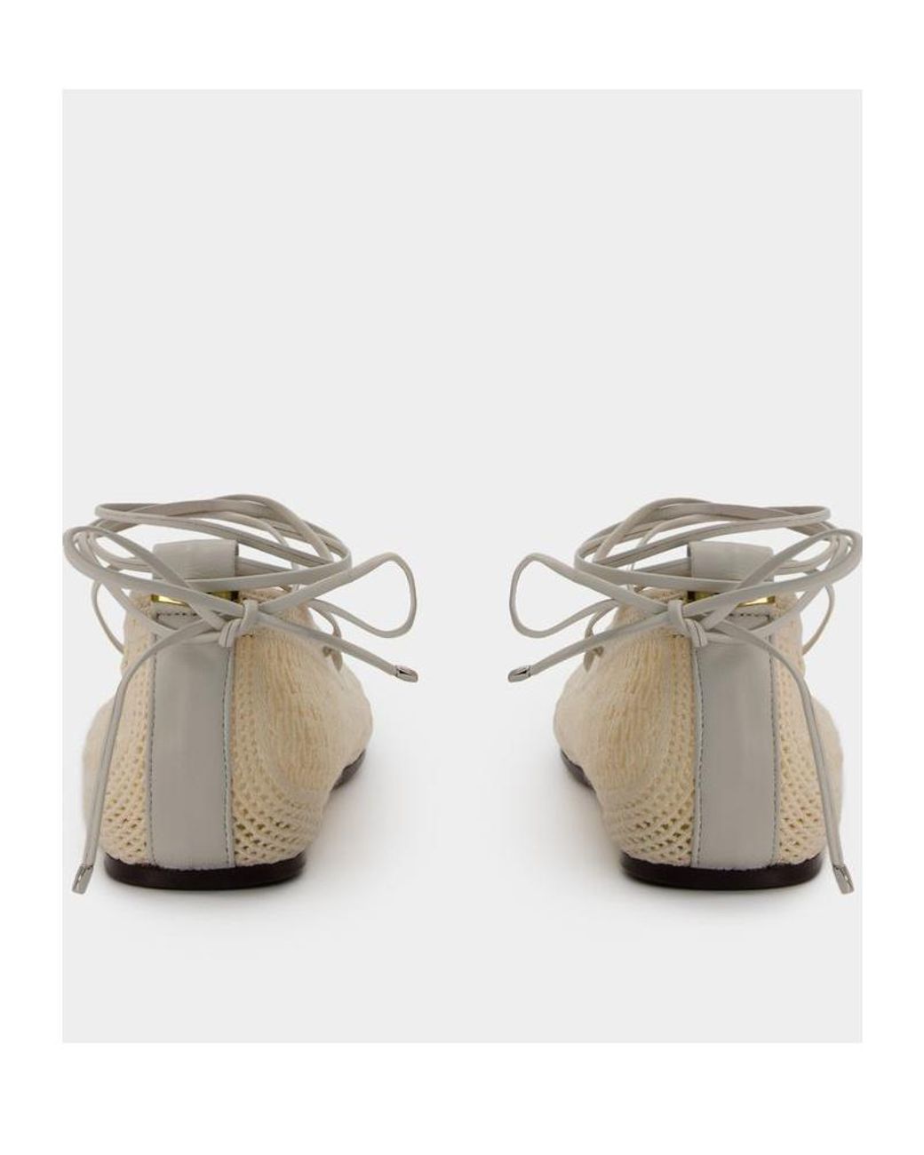Isabel Marant Natural Belna Lace-Up Ballerinas