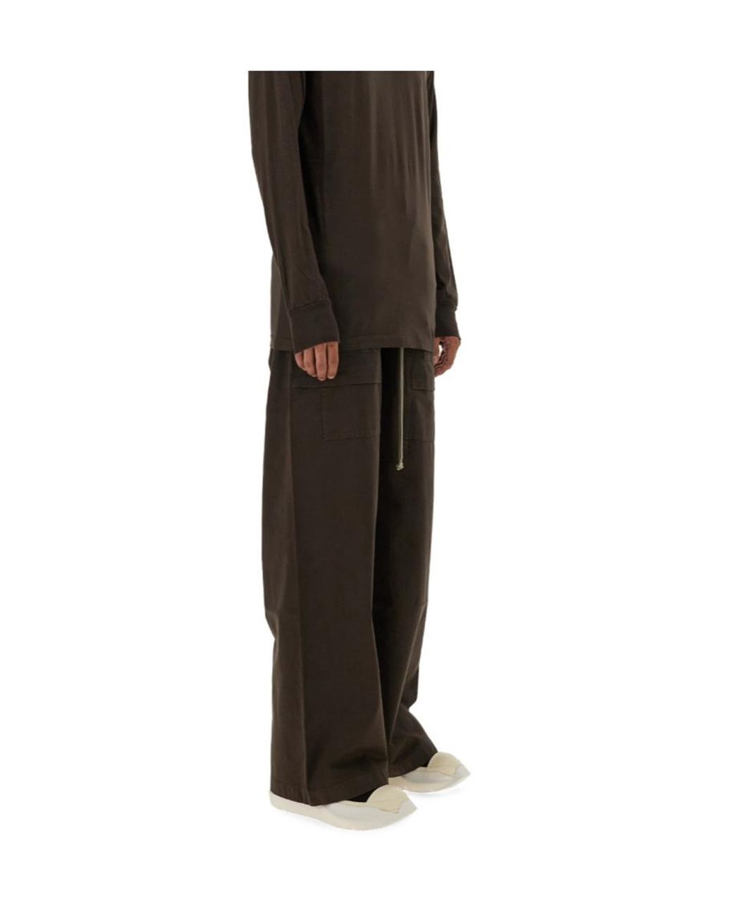 Rick Owens Black Creatch Wide Cargo Drawstring Pants for men