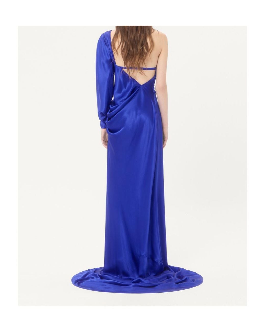 Valentino Blue Crepe Satin Gown