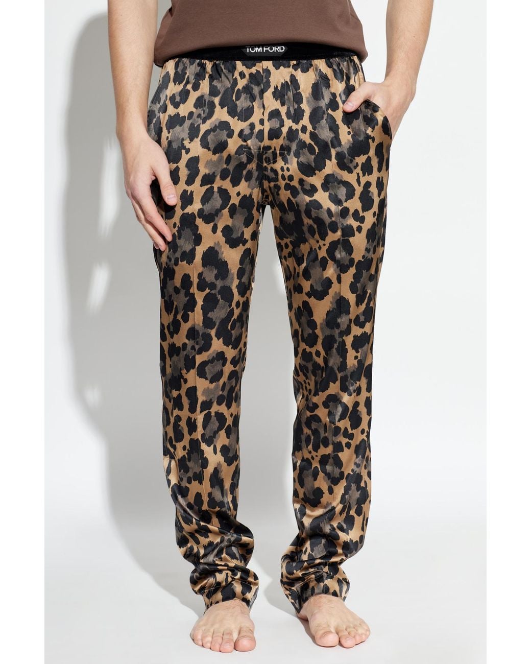 Tom Ford Multicolor Leopard-Print Pajama Bottoms for men