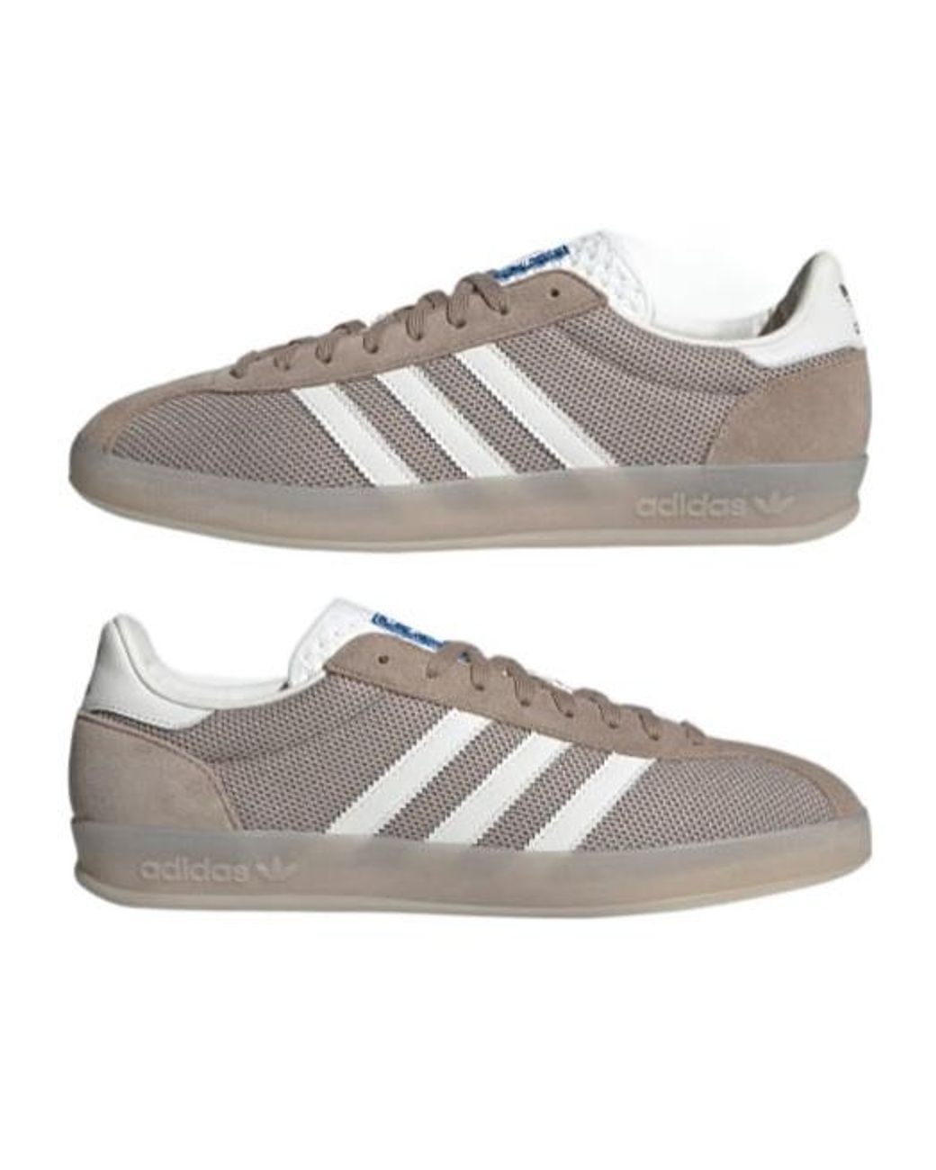 Adidas Originals Gray Gazelle Indoor Pro Low-Top Sneakers for men