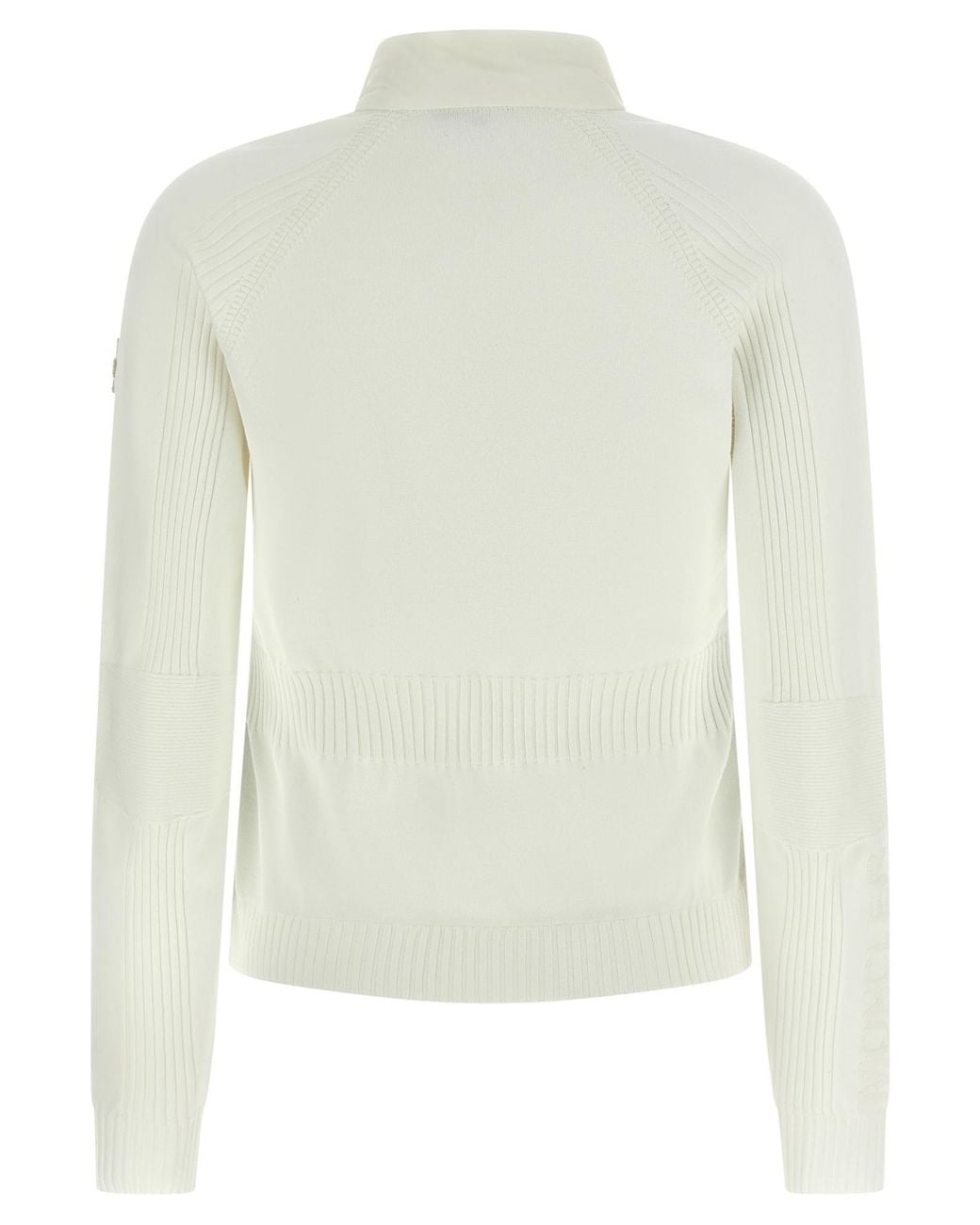 Moncler White Grenoble Tricot Quilted Cardigan