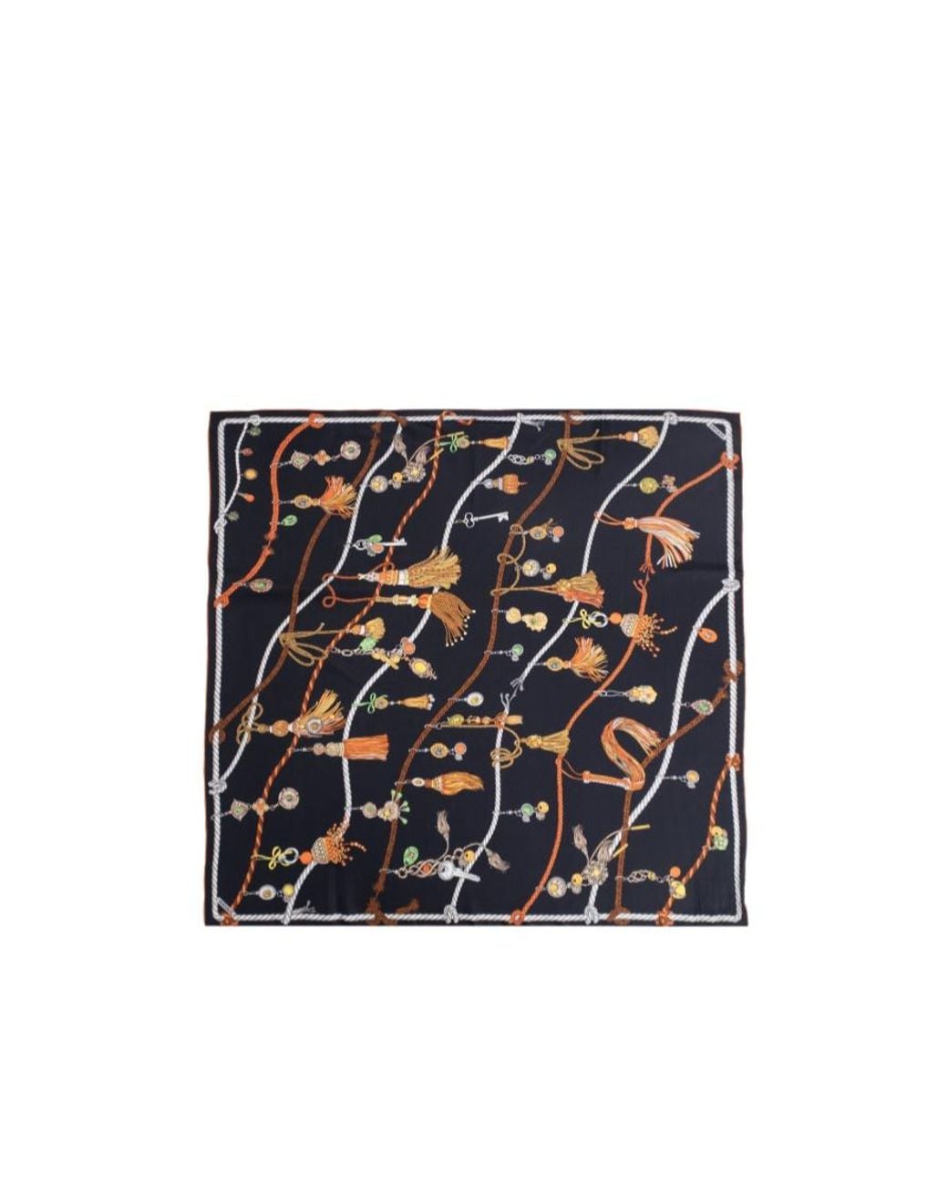 Versace Black Medusa Rope Printed Scarf for men