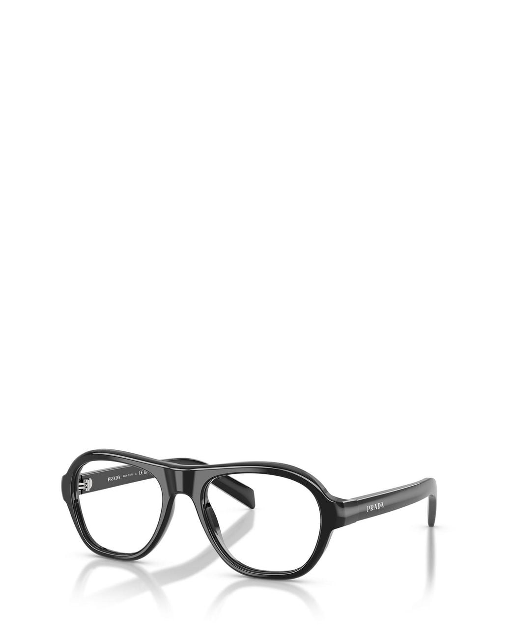 Prada White Eyewear Oval Frame Glasses