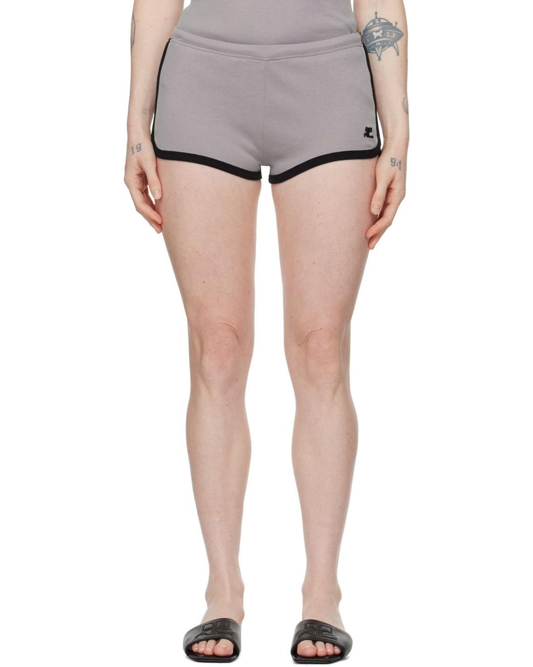Courreges Gray Courrèges Contrast Mini Shorts