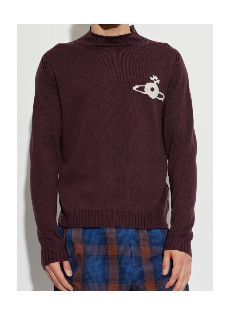 Vivienne Westwood Purple Fisherman Knitted Sweater for men