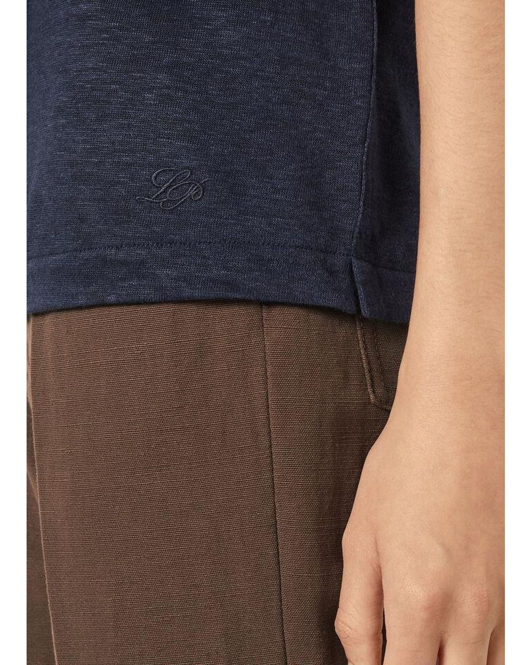 Loro Piana Blue Lightweight Crewneck T-Shirt
