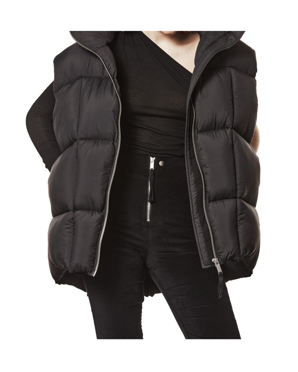 Thom Krom Blue Quilted Hooded Vest