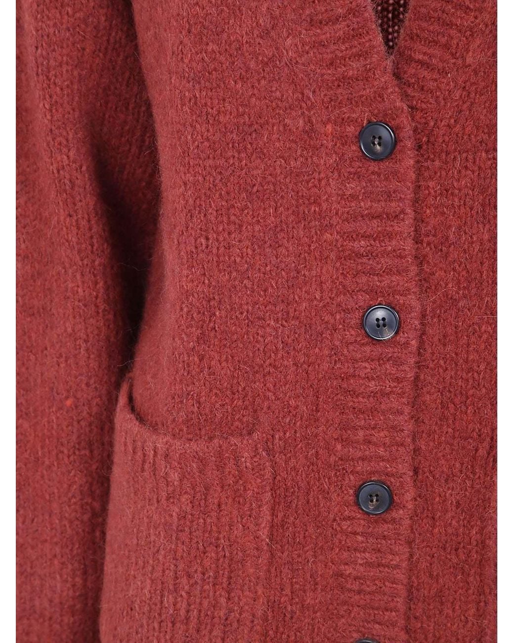 Dries Van Noten Red 'Tokas' Cardigan