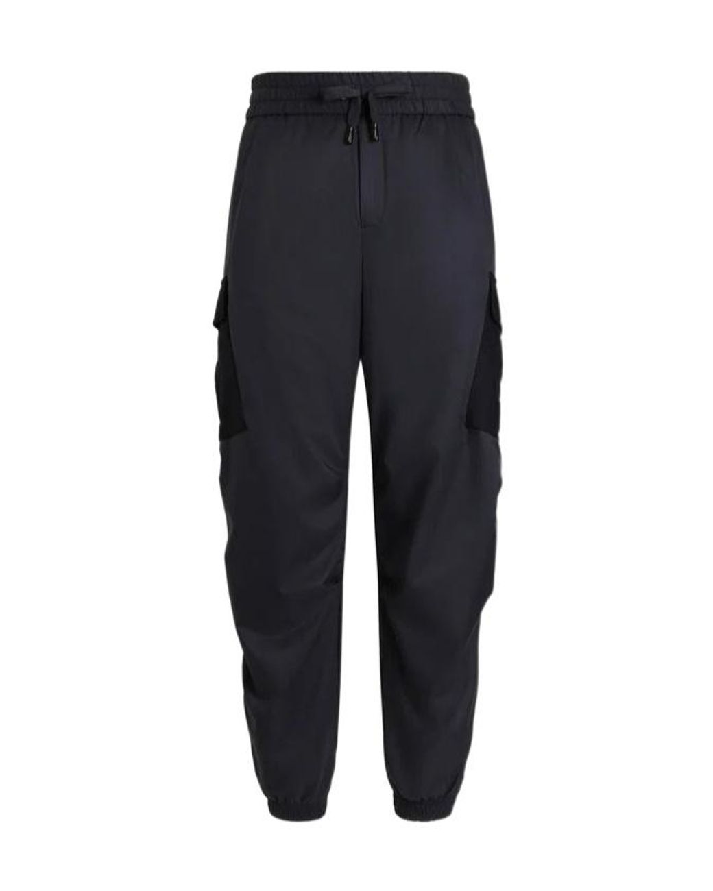 Dolce & Gabbana Blue Drawstring-Waistband Cargo Trousers for men