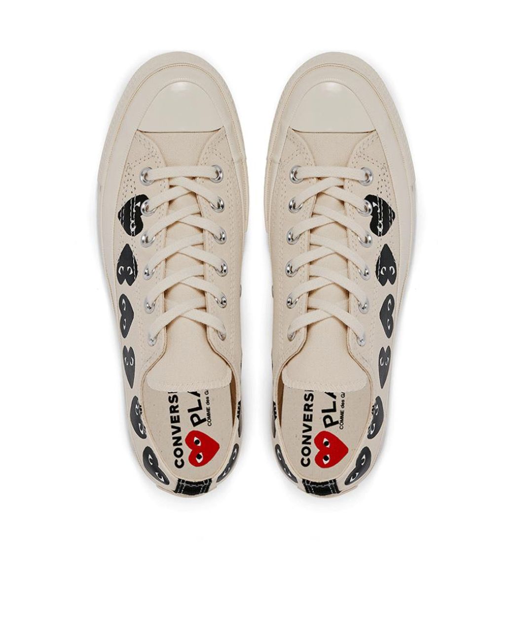 COMME DES GARÇONS PLAY White Heart Logo Printed Low-Top Sneakers for men