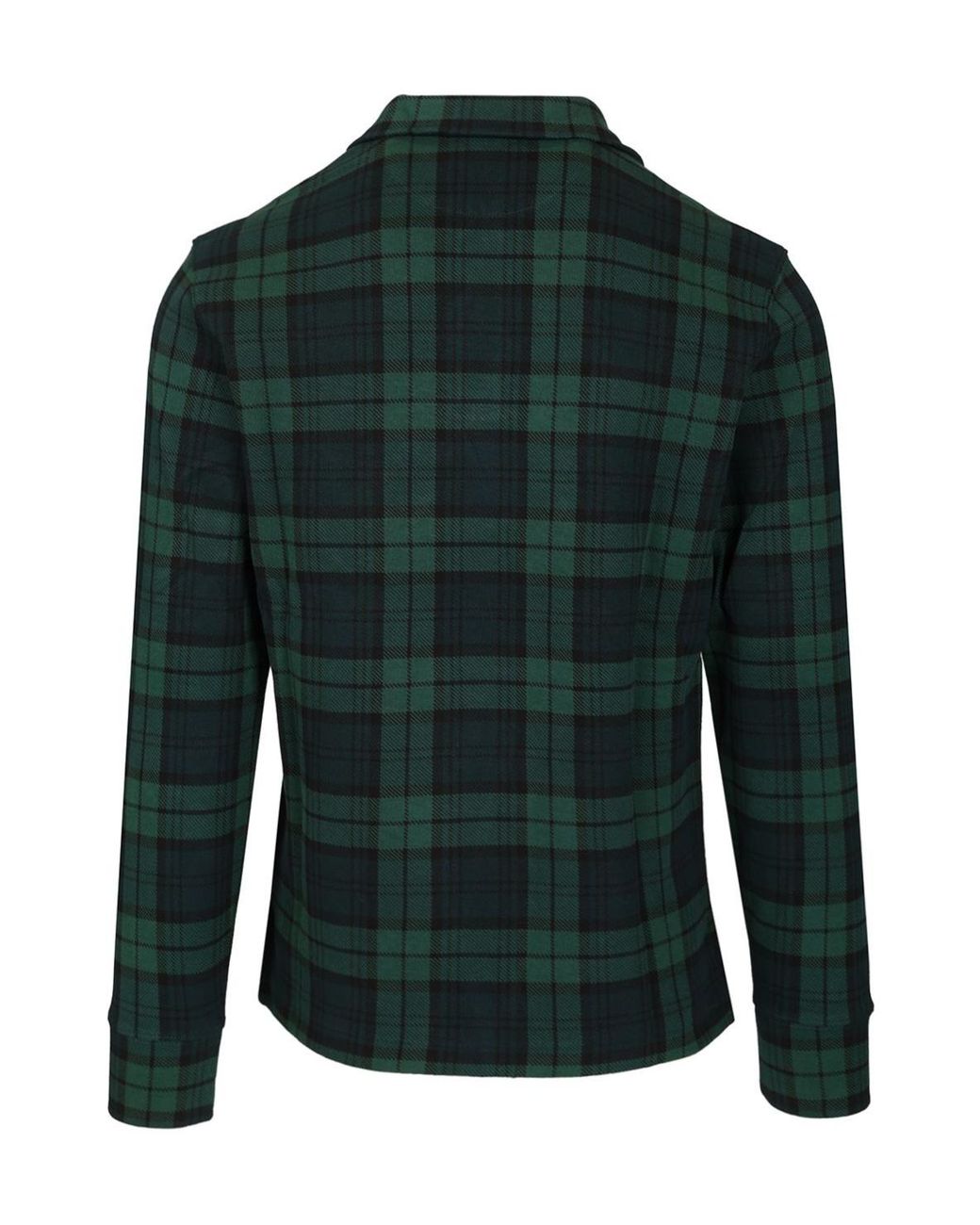 Ralph Lauren Green Polo Checked Half-Zip Sweater for men