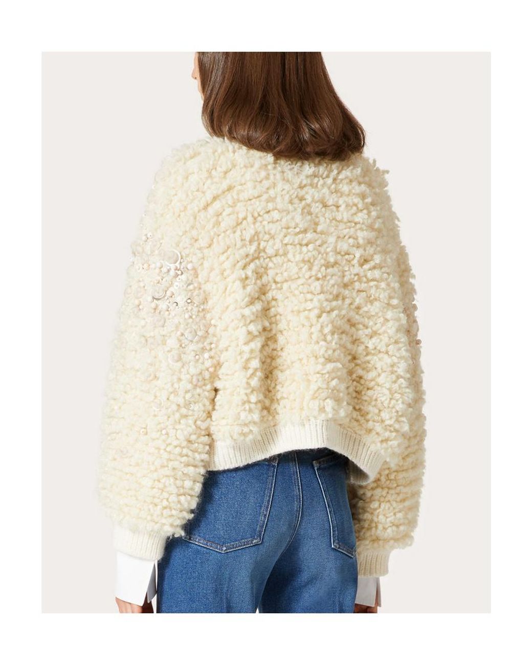 Valentino Natural Button Cardigan