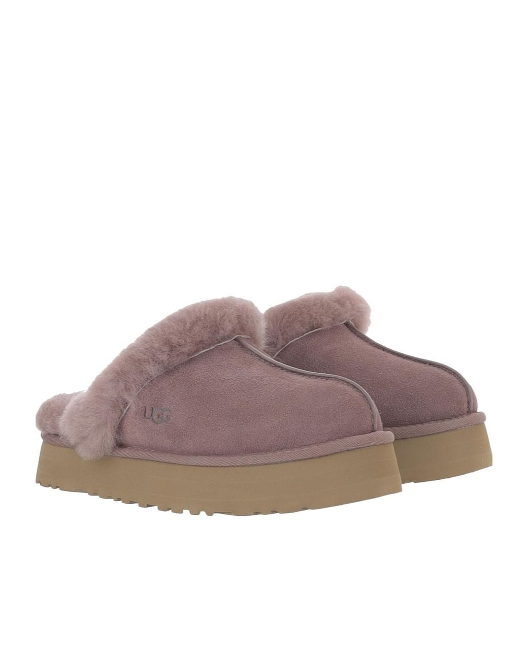 Ugg Brown Logo Embossed Slippers
