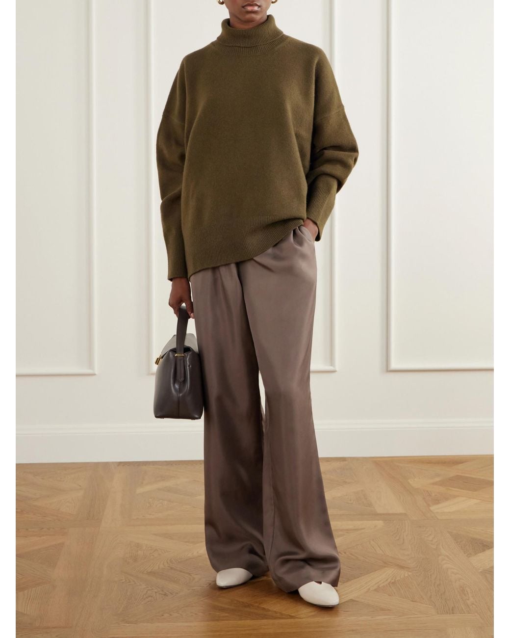 Rohe Green Wool-Blend Turtleneck Sweater