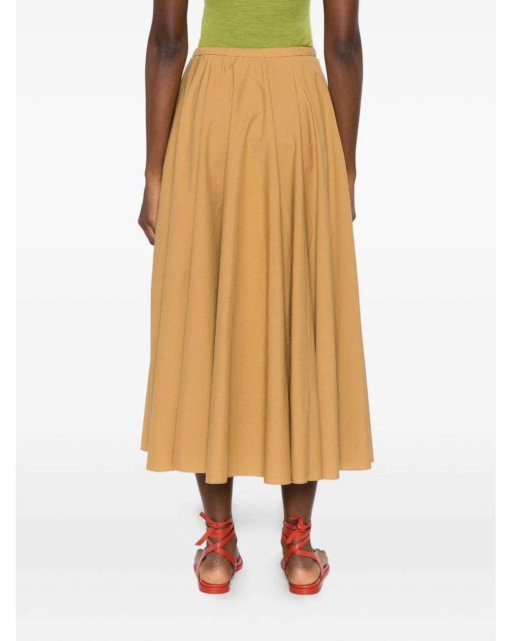 Forte_forte Natural Patchwork Midi Skirt