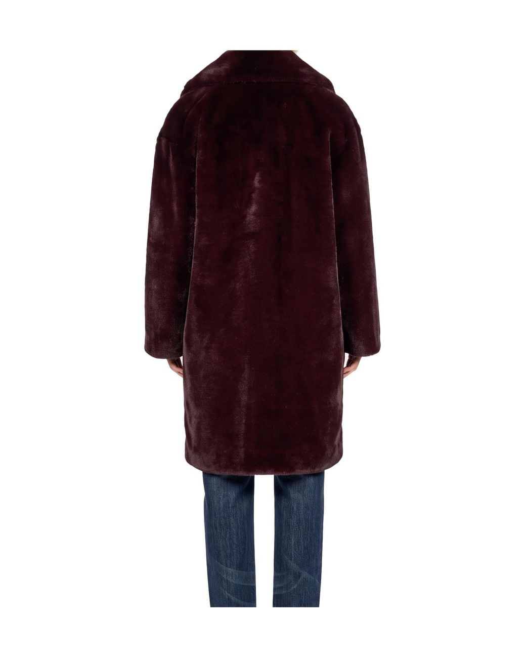 Stand Studio Red Camille Faux Fur Teddy Coat