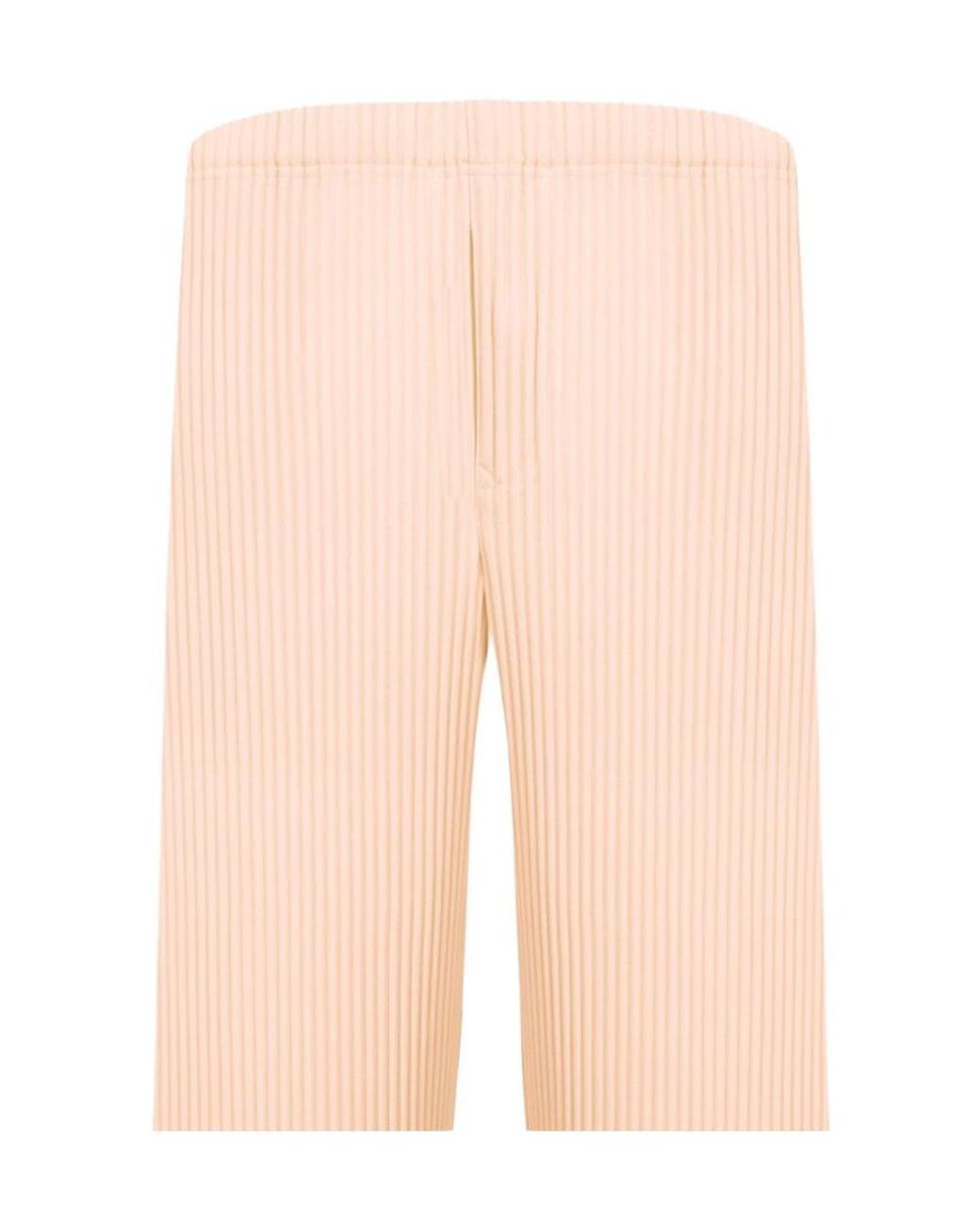 Homme Plissé Issey Miyake Natural Homme Plissé Issey Miyake Color Pleats Straight Leg Shorts for men