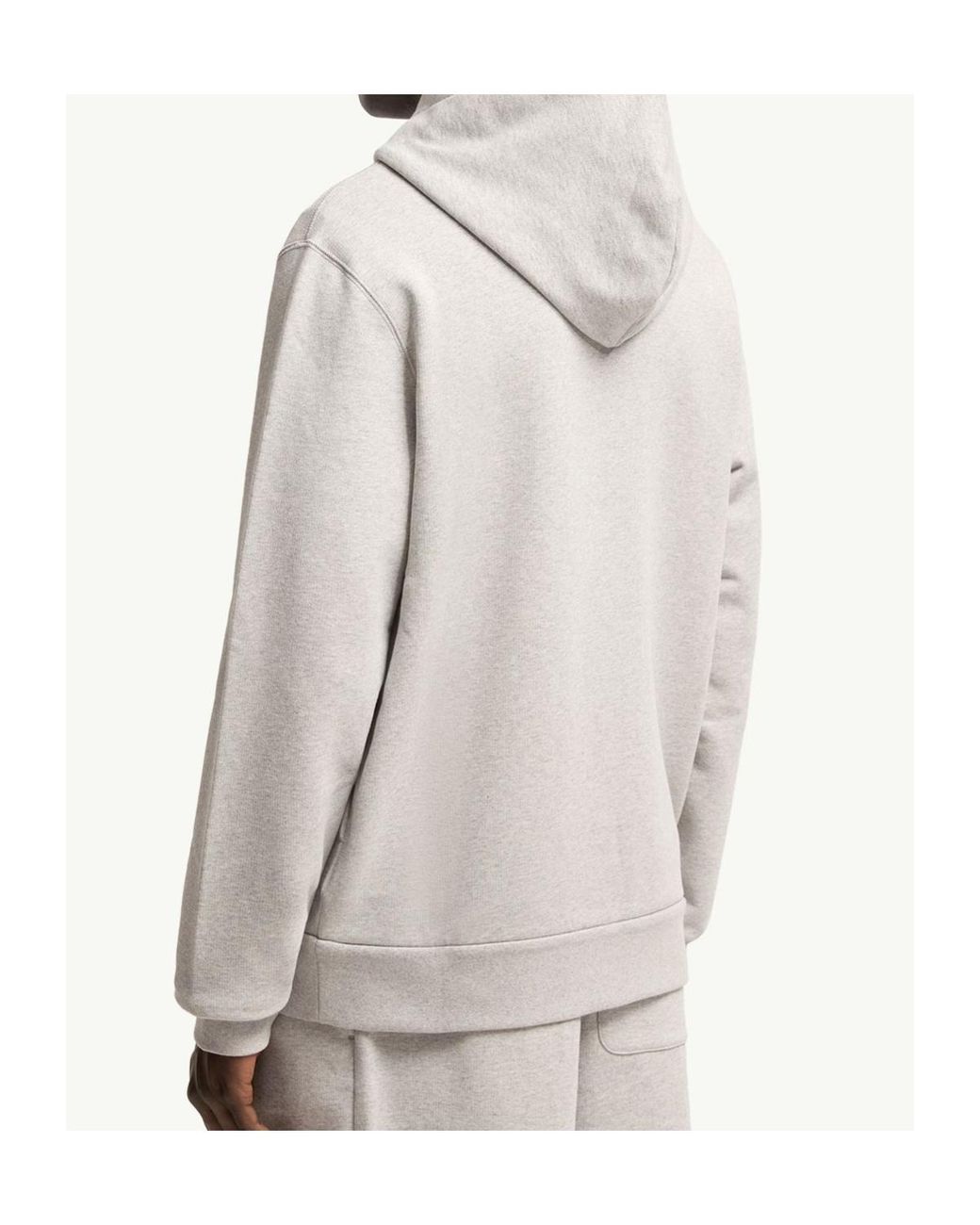 Moncler Gray Sketched Logo Zip-Up Hoodie for men