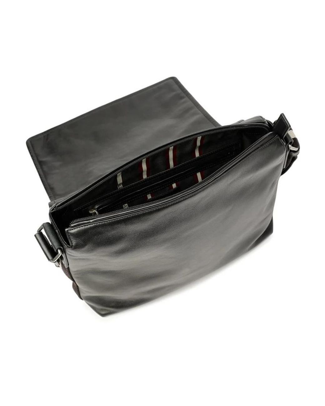 Bally Black Logo Strap Satchel for men