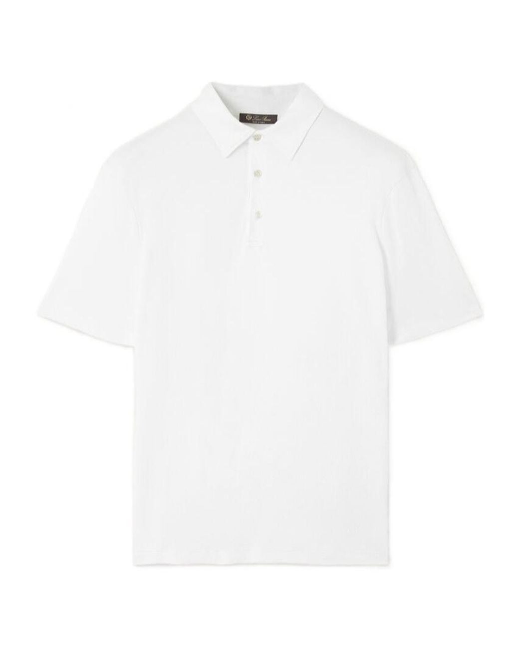 Loro Piana White Tremezzo Polo Shirt for men