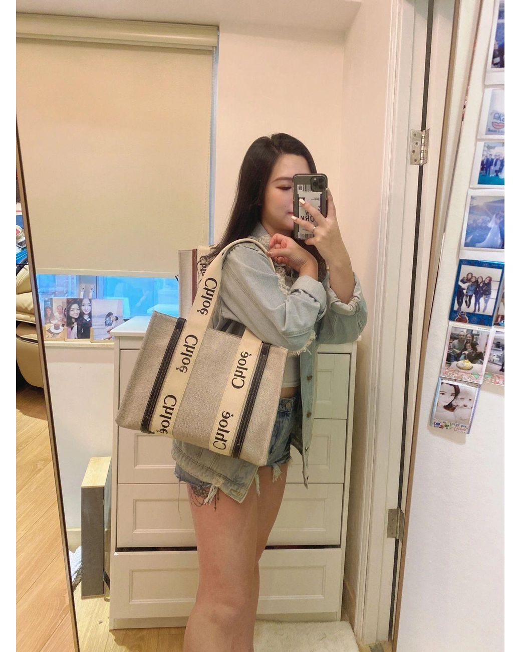 Chloé Natural Woody Tote Bag