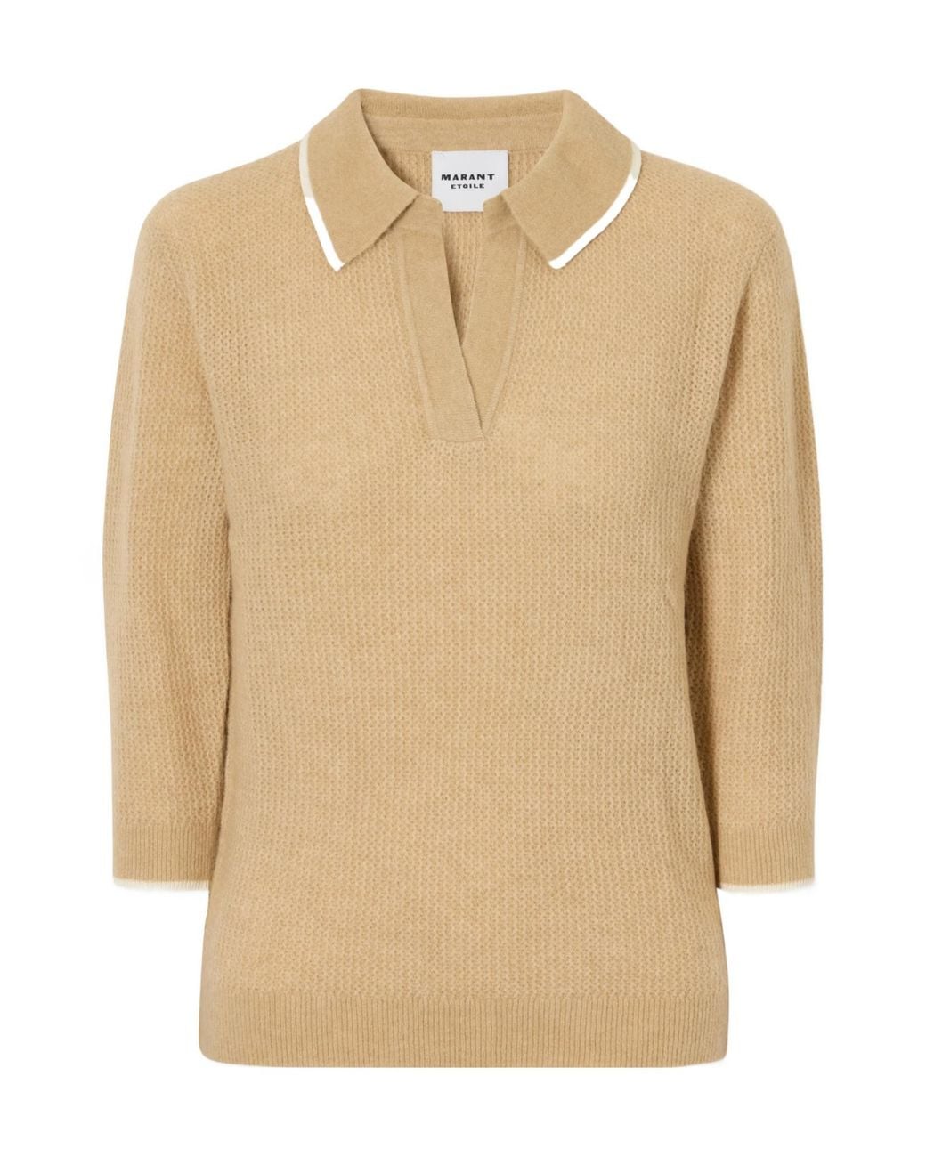 Isabel Marant Natural Isabel Marant Étoile Nathalie Polo Knitted Top