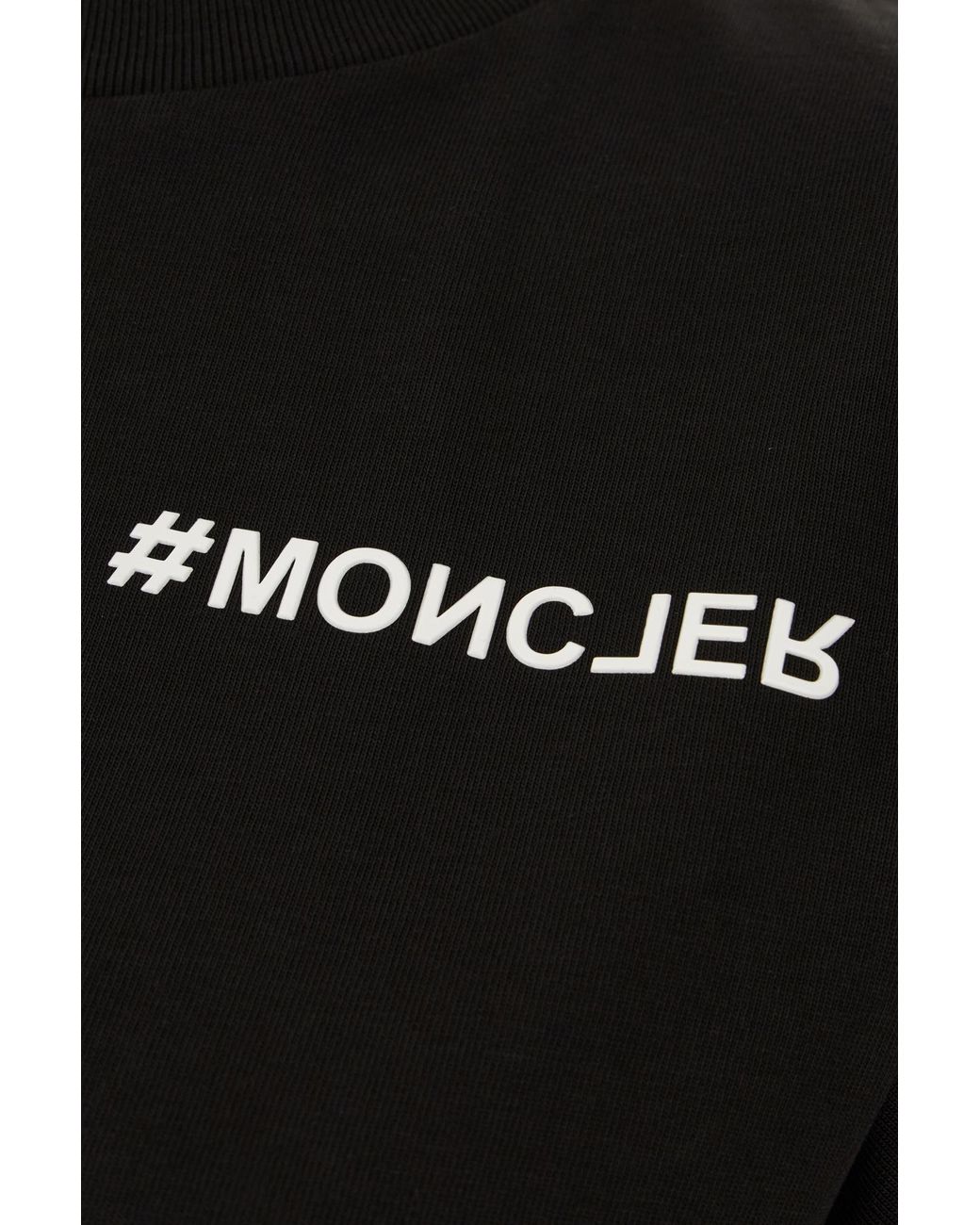 Moncler Black Grenoble Logo Printed Crewneck T-Shirt