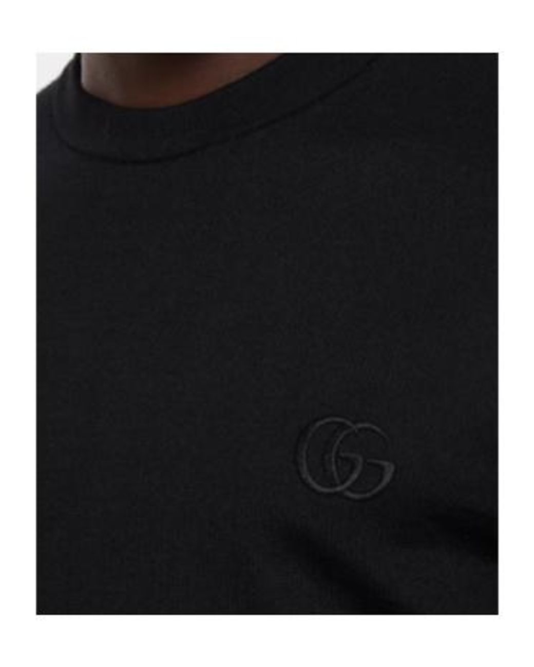 Gucci Black Knit Wool Sweater With Embroidery for men