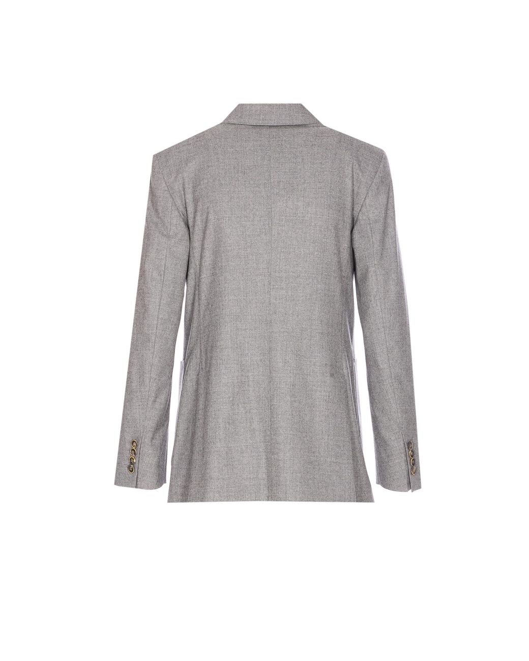 Max Mara Gray Harald Double-Breasted Tailored Blazer