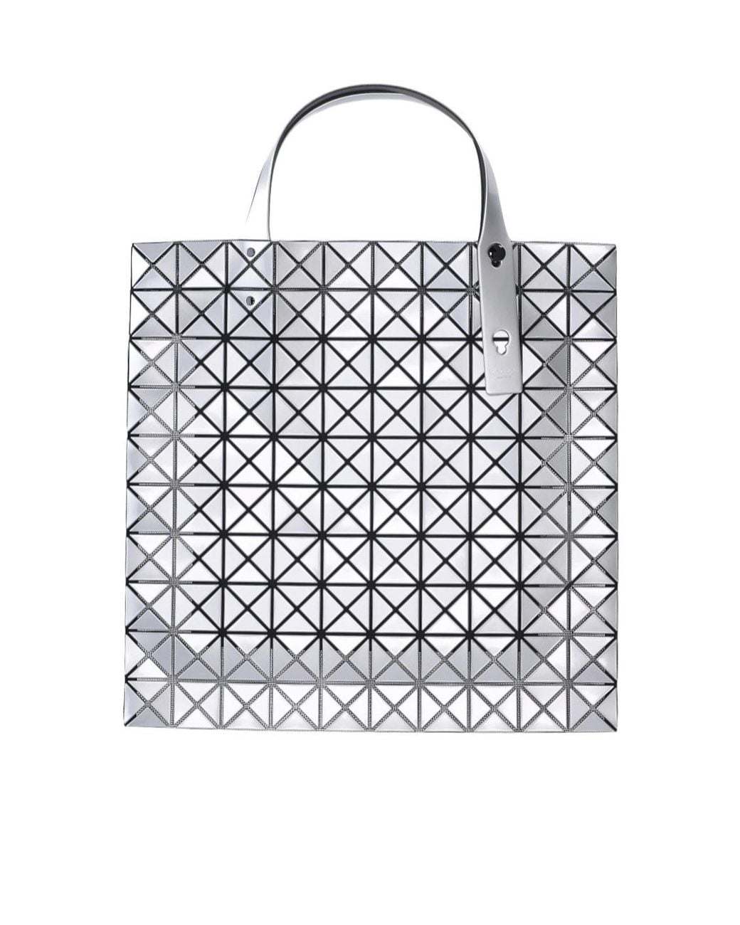 Issey Miyake White Prism Top Handle Tote Bag