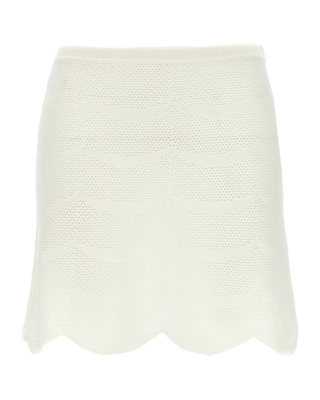 Tom Ford White Crochet Mini Skirt