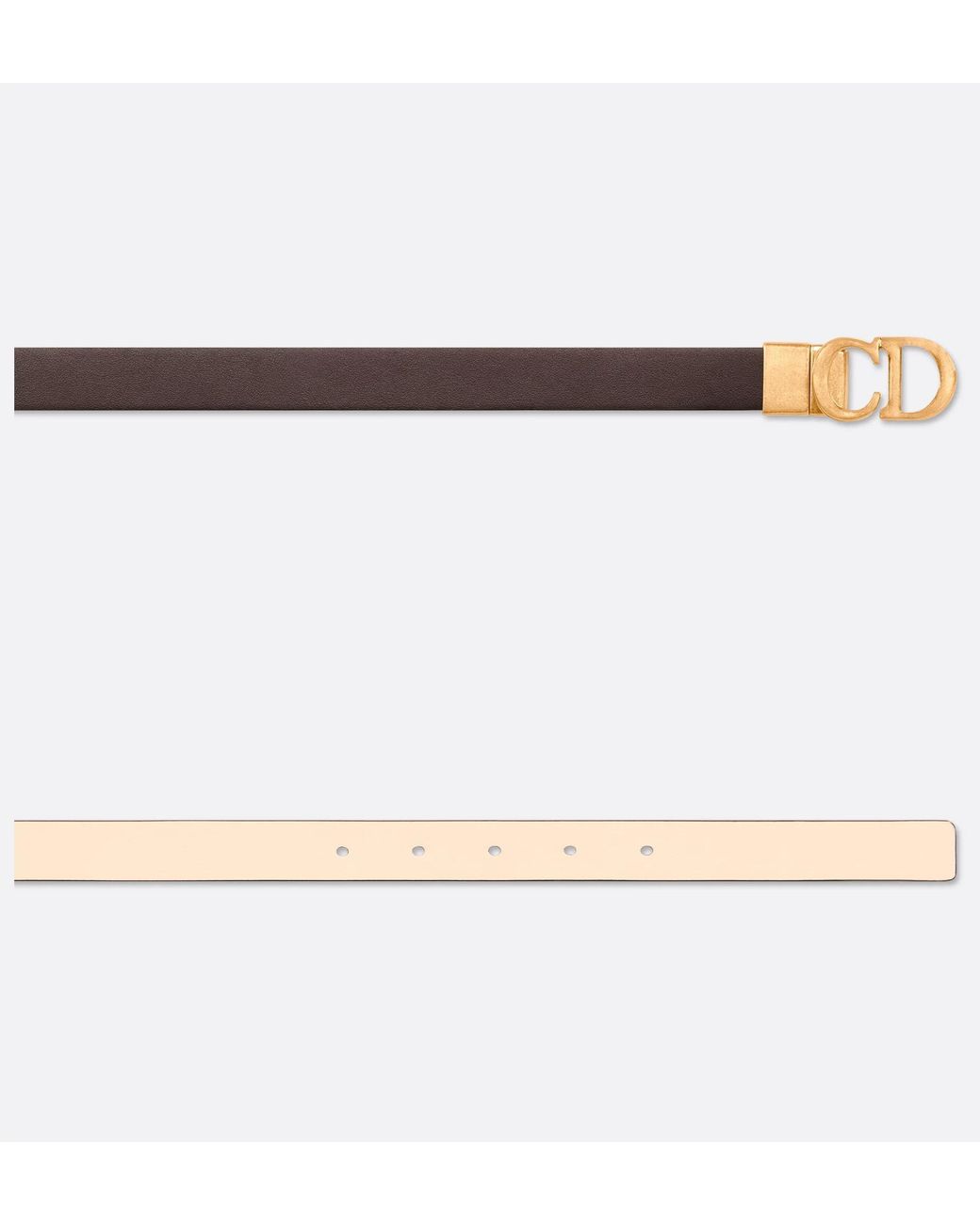 Dior White Reversible Saddle Belt