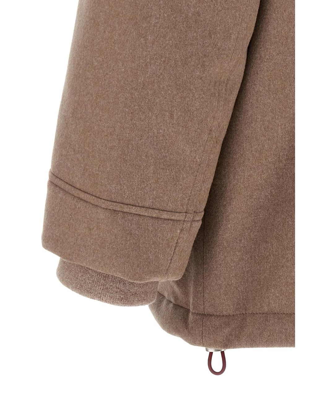 Brunello Cucinelli Brown Fur Collar Down Jacket for men