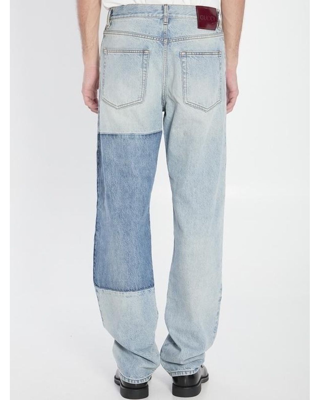 Gucci Blue Loose Fit Denim Pants for men