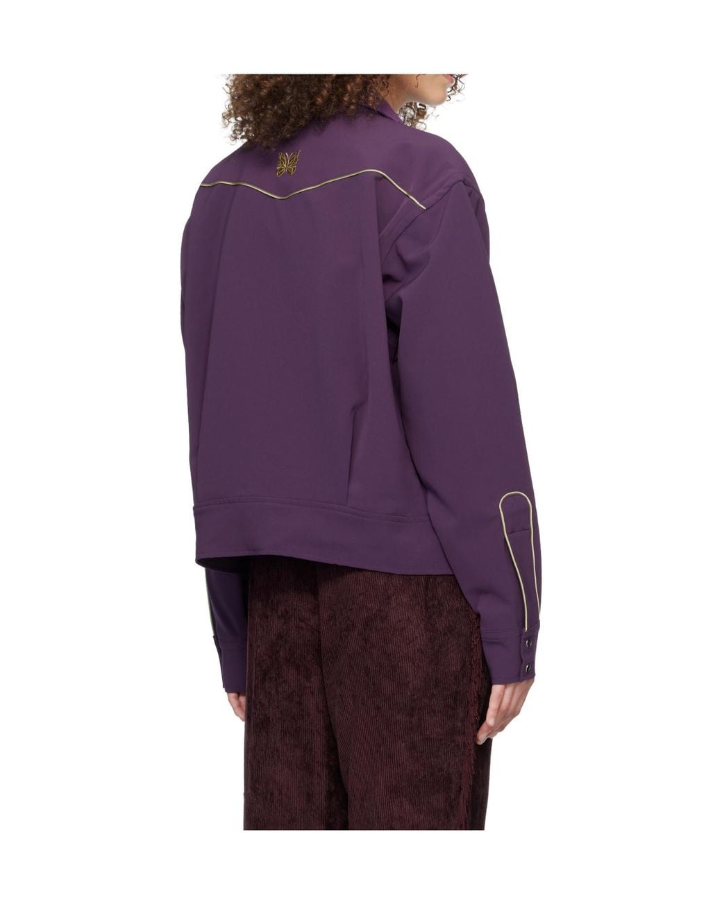 Needles Purple Long-Sleeved Casual Jacket for men