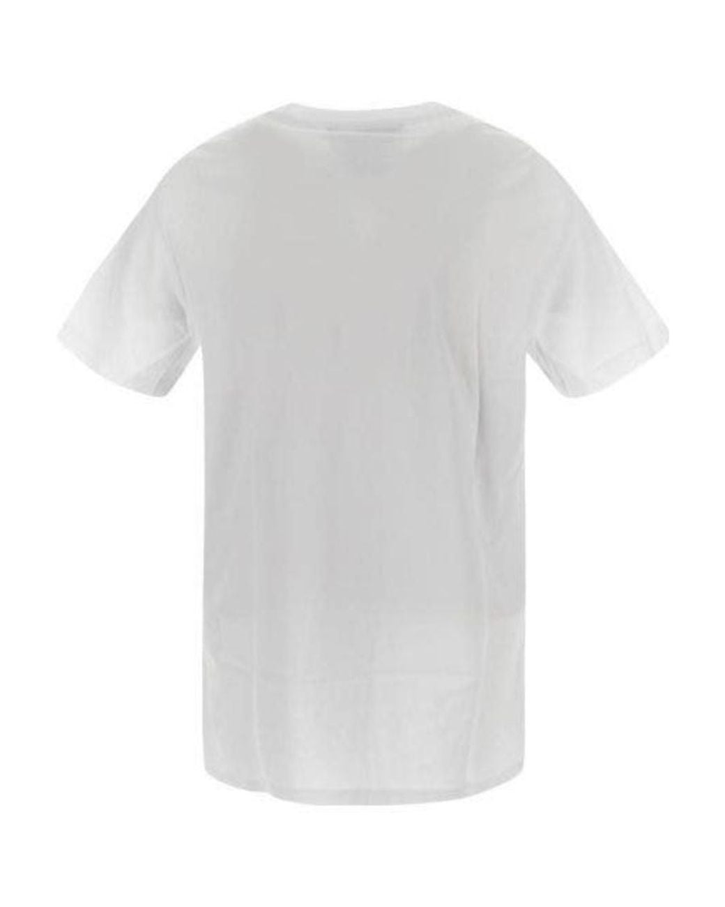 Versace Jeans White Couture Logo Printed Crewneck T-Shirt for men