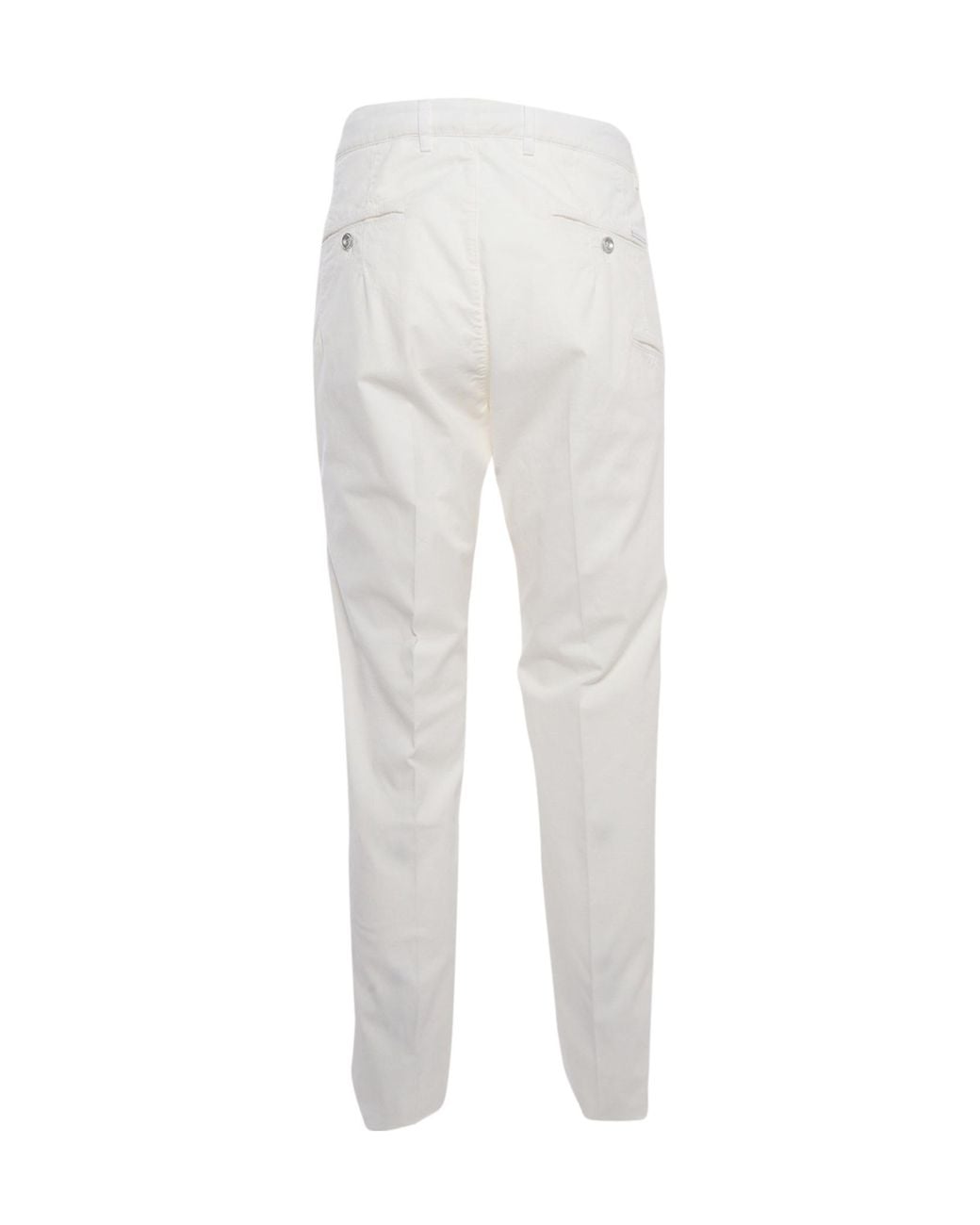 Peserico Gray White Cotton Casual Pants for men