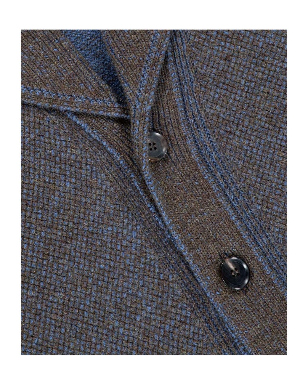 Zegna Gray Mélange Shawl Collar Cardigan for men