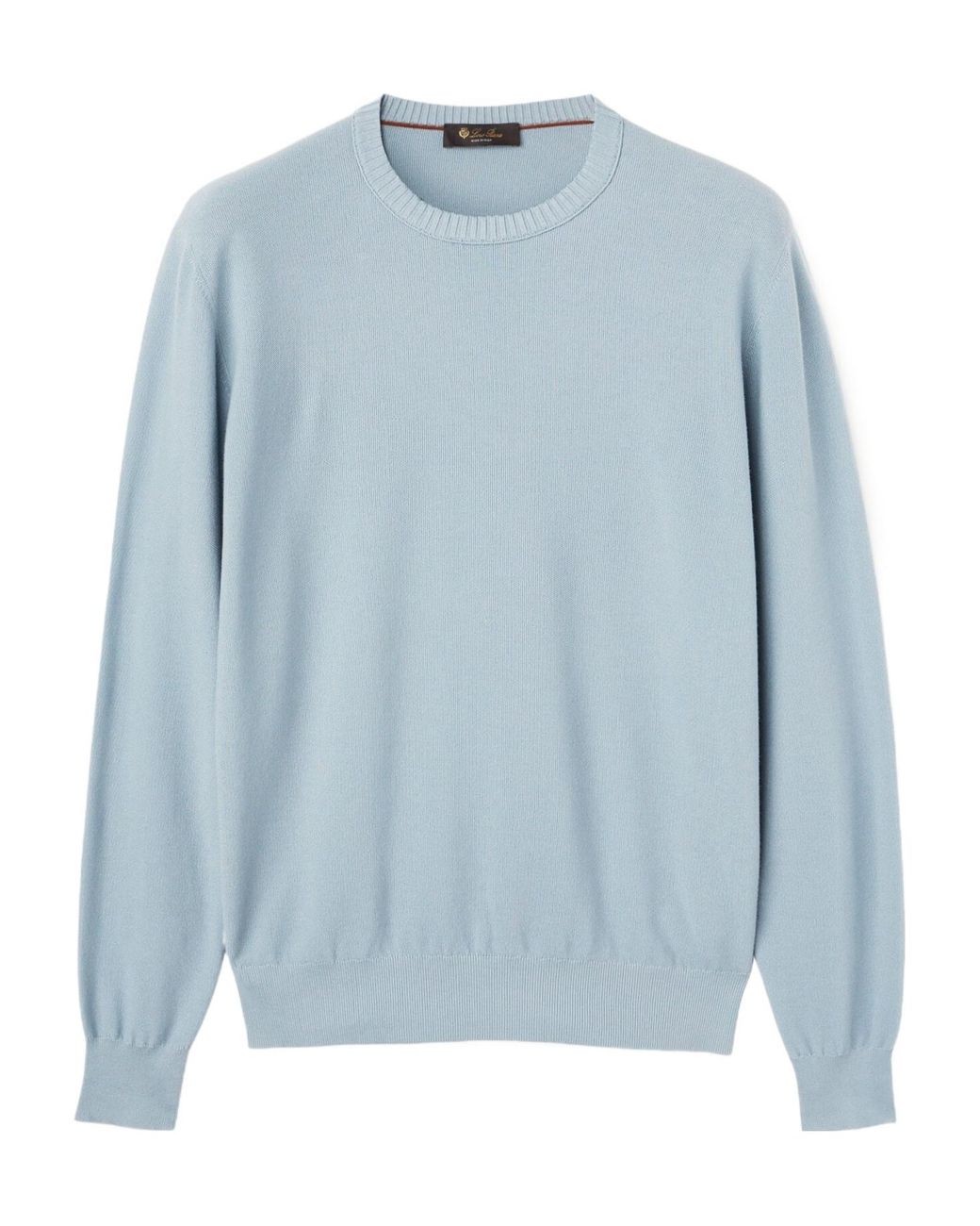 Loro Piana Blue Round Neck Sweater for men