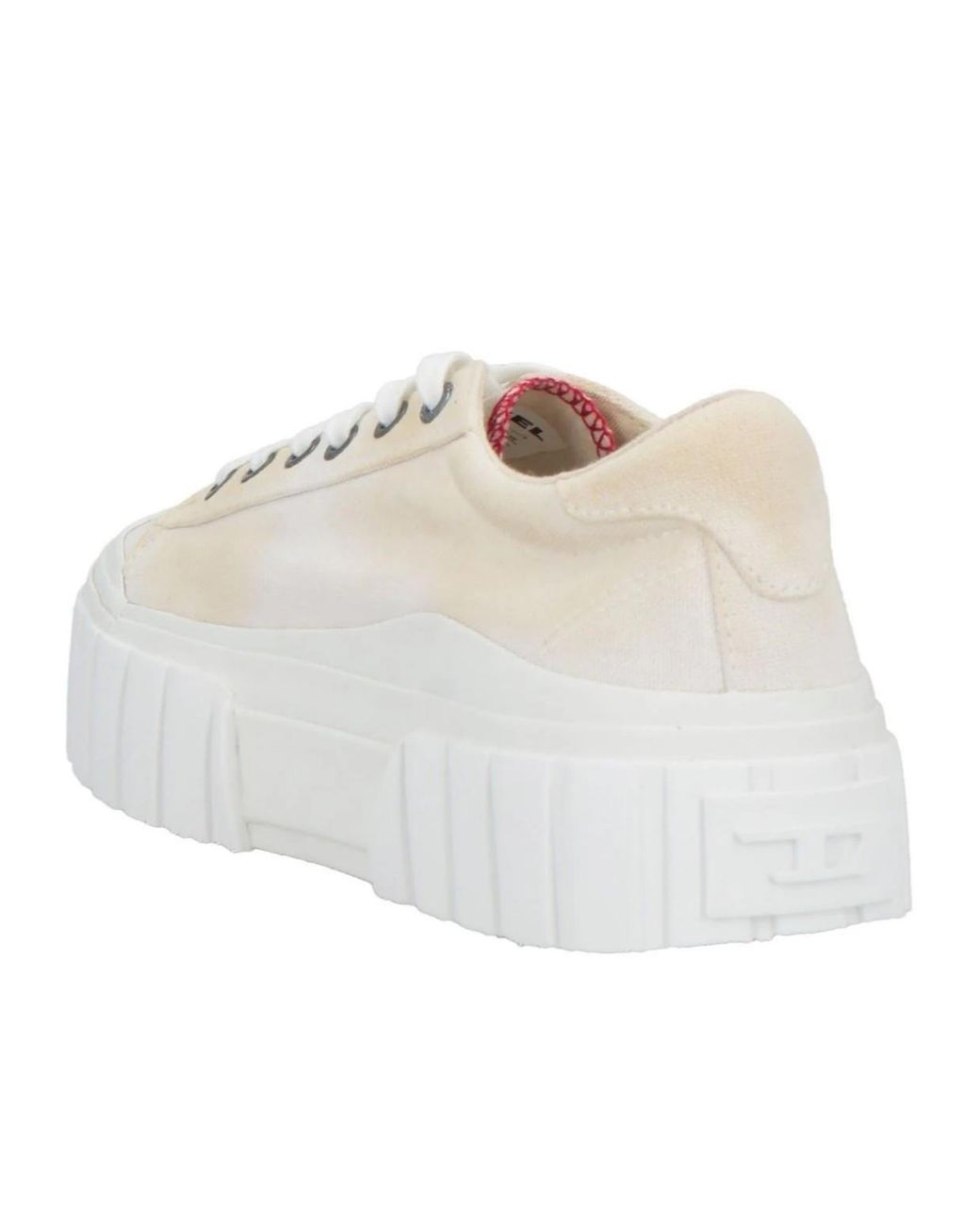 DIESEL White Low-Top Canvas Shoes