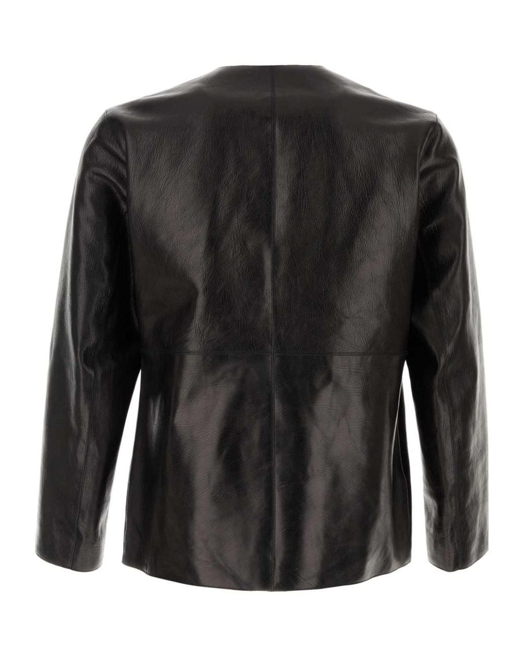NAMACHEKO Black Minimalist Button-Up Jacket for men