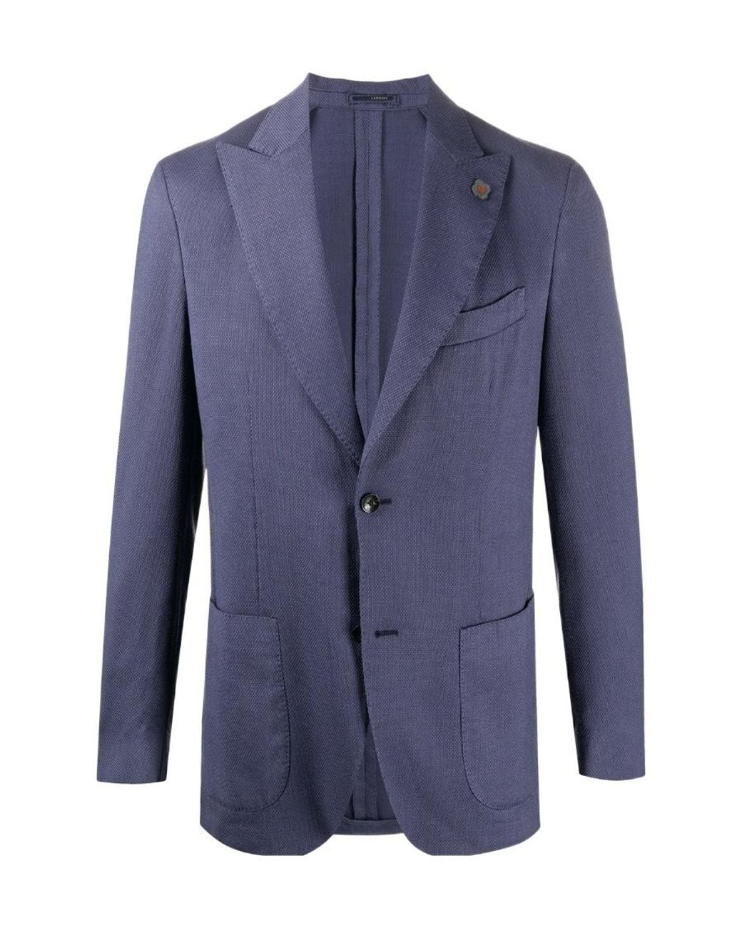 Lardini Blue Long Sleeved Suit Jacket for men
