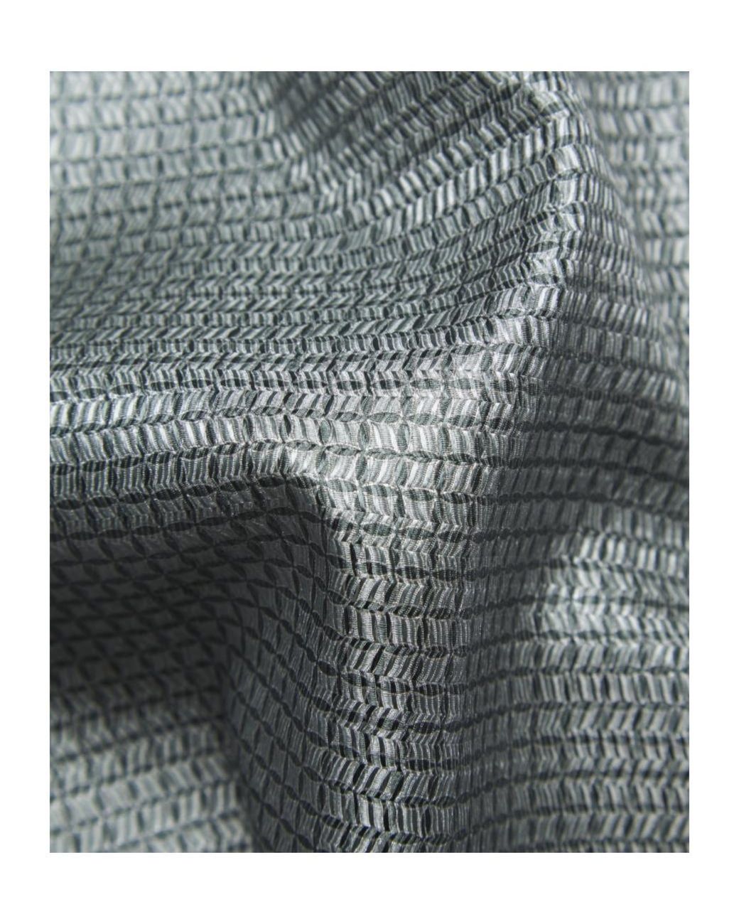 Brioni Gray Aqua And Micro Motif Silk Pocket Square for men