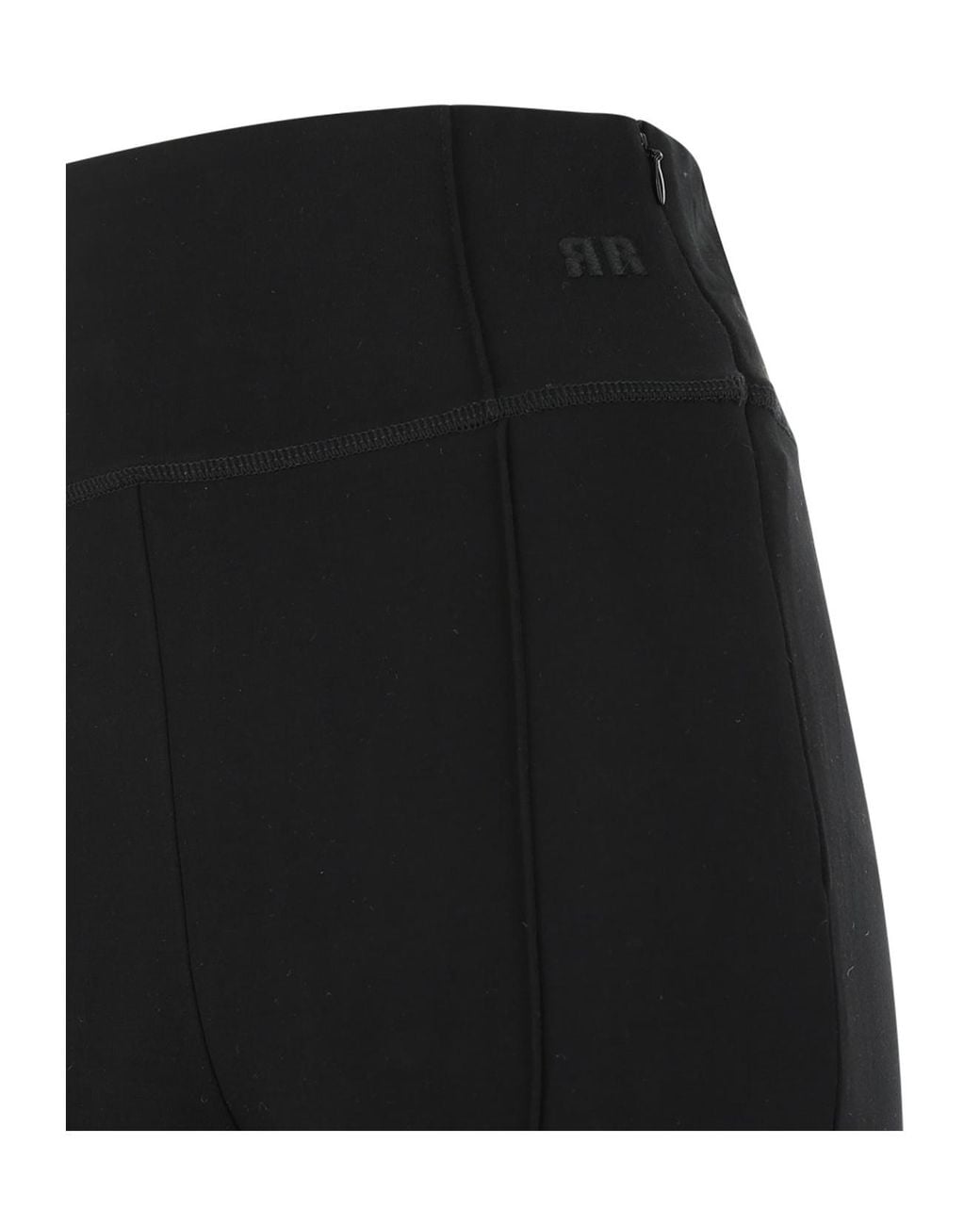 ROTATE BIRGER CHRISTENSEN Black Pleat-Seam Stretch Leggings