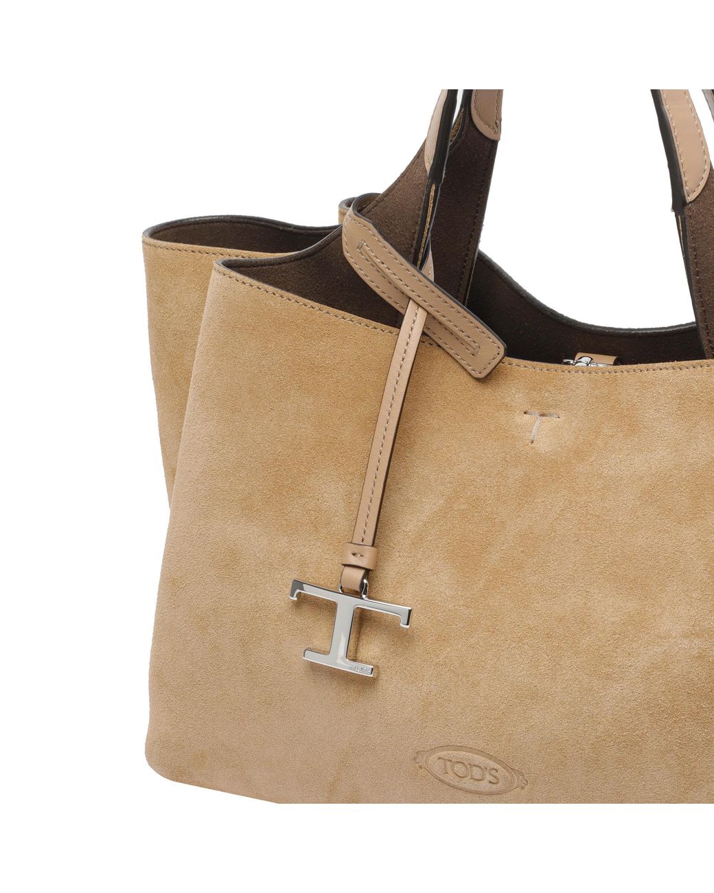 Tod's Brown Tods Logo-Plaque Tote Bag